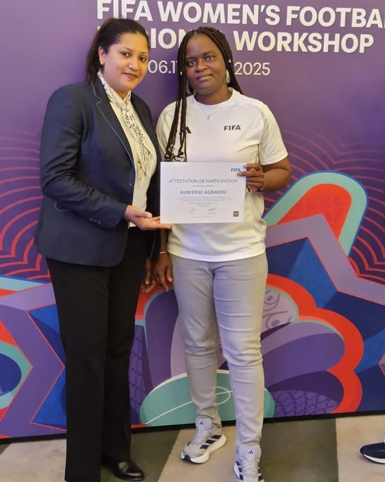 Développement du Football Féminin : Immaculée Agbakou représente le Bénin à Rabat
